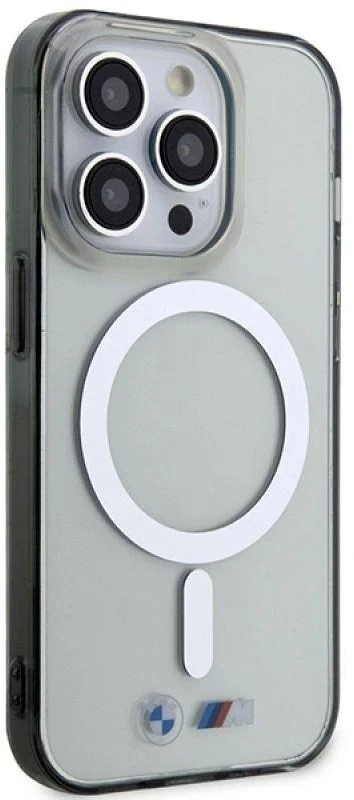 BMW BMP14XHCRS skaidrus kietas dėklas with Sidabrinis MagSafe ring Apple iPhone 14 Pro Max (6.7″)