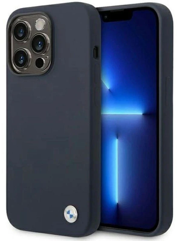 BMW BMHMP14XSILNA Apple iPhone 14 Pro Max 6.7″ navy Silicone Metal Logo MagSafe Dėklas