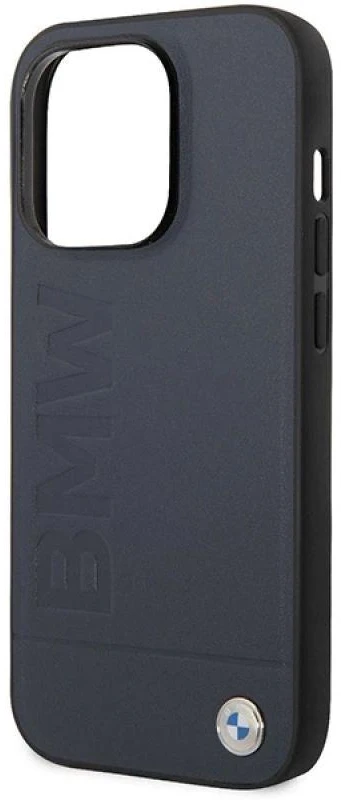 BMW BMHMP14XSLLNA Apple iPhone 14 Pro Max 6.7″ navy kietas dėklas Leather Hot Stamp MagSafe