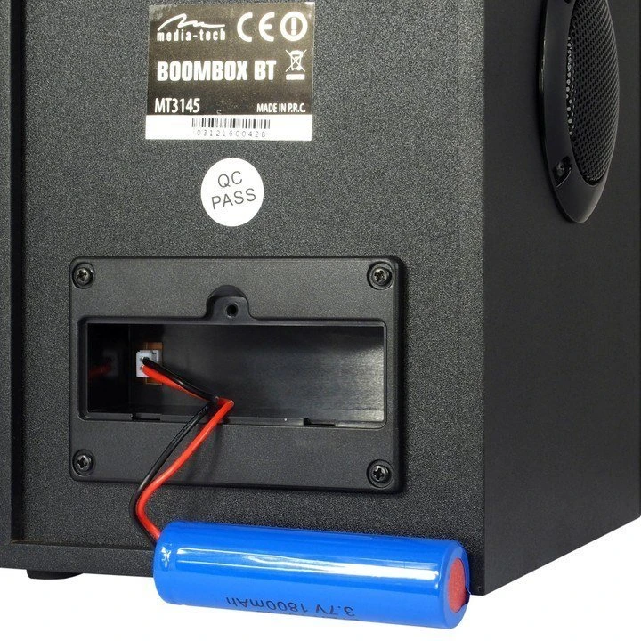 Nešiojama kolonėlė Media-Tech BOOMBOX BT MT3145 V2.0, 15W RMS, Bluetooth, USB, MicroSD, FM Radijas, AUX, su distanciniu pultu