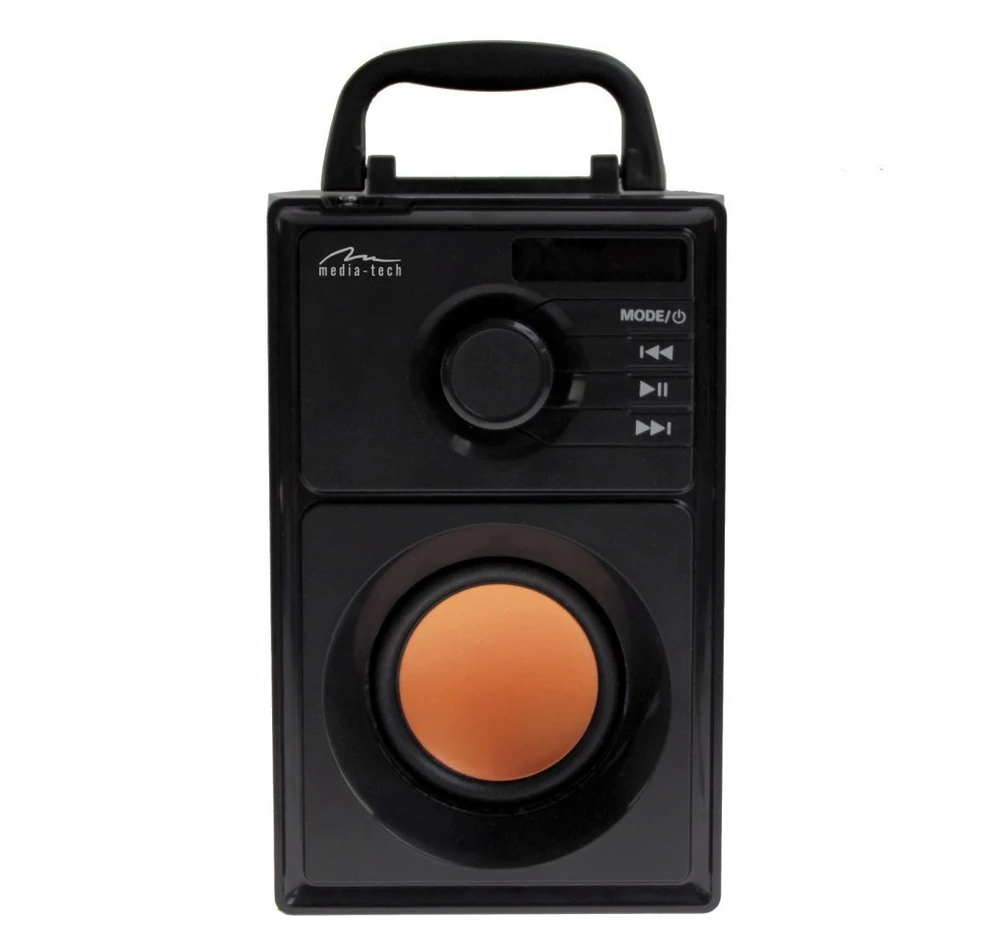 Nešiojama kolonėlė Media-Tech BOOMBOX BT MT3145 V2.0, 15W RMS, Bluetooth, USB, MicroSD, FM Radijas, AUX, su distanciniu pultu