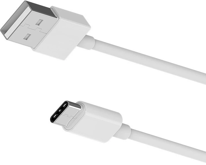 Borofone - USB-A - USB-C laidas duomenų perdavimui ir įkrovimui, 1 m, baltos spalvos
