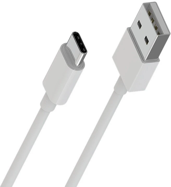 Borofone - USB-A - USB-C laidas duomenų perdavimui ir įkrovimui, 1 m, baltos spalvos