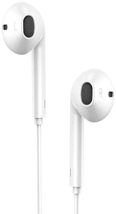 Dudao X3C į ausis įkišamos su laidu USB-C ausinės 1.2m - baltos spalvos