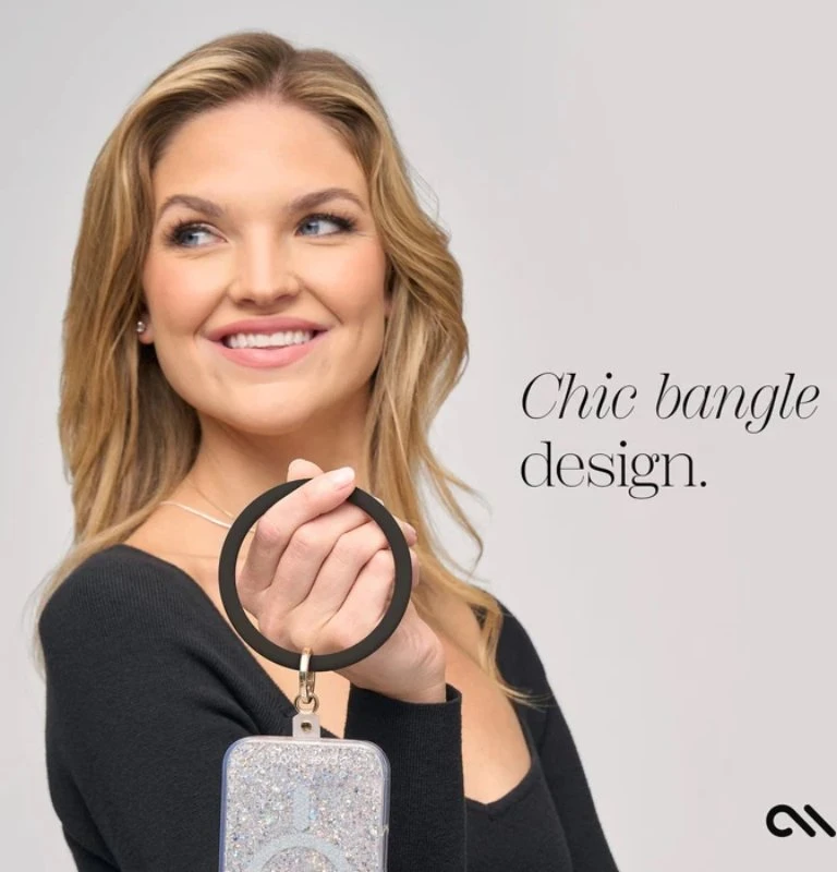 Dėklas Case-Mate Phone Bangle - Wrist virvelė telefonui Juodas