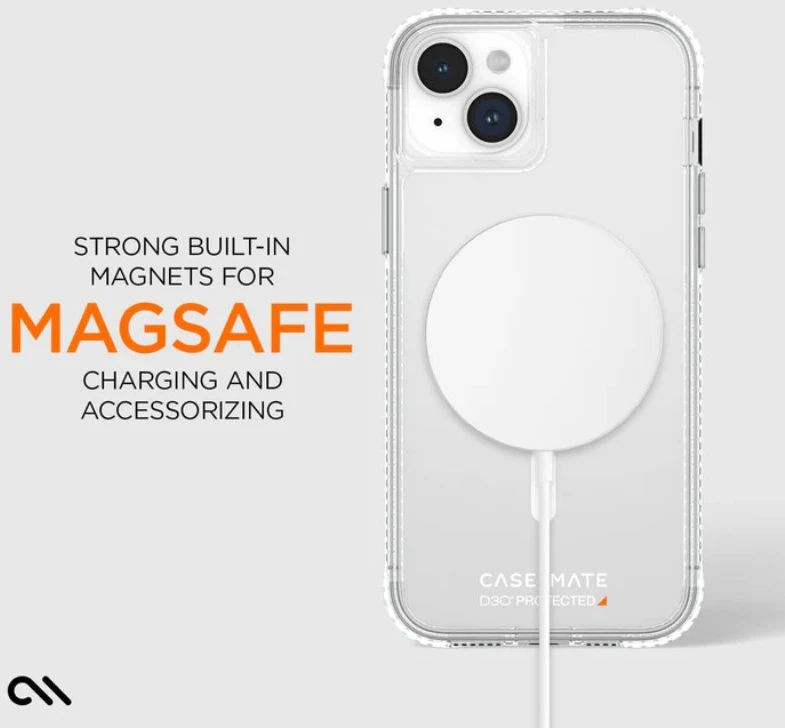Dėklas Case-Mate Ultra Tough plus D3O MagSafe - Apple iPhone 15 Plus Case Clear