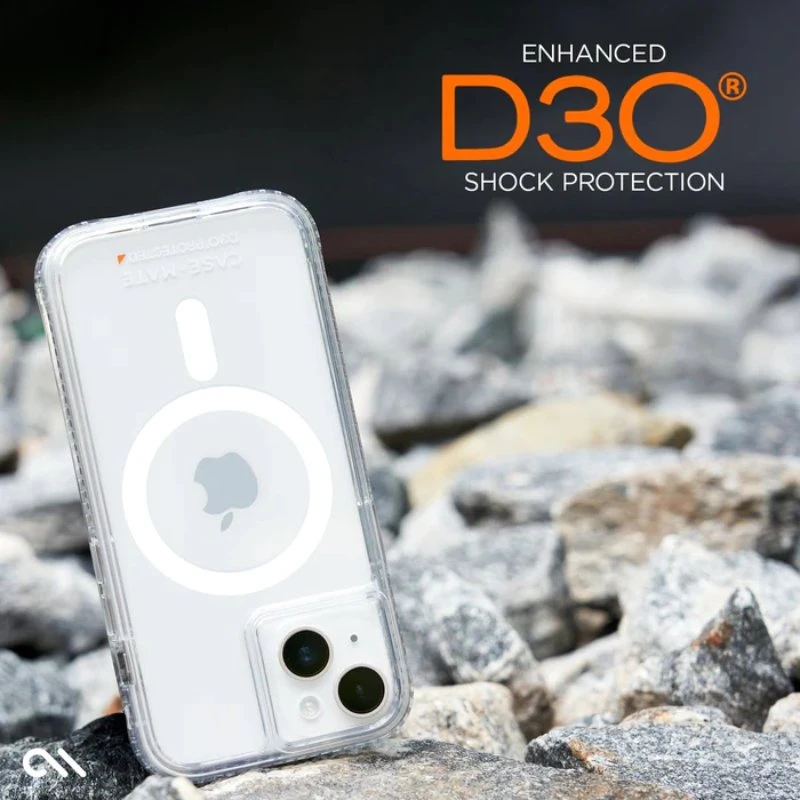 Dėklas Case-Mate Ultra Tough plus D3O MagSafe - Apple iPhone 15 Plus Case Clear