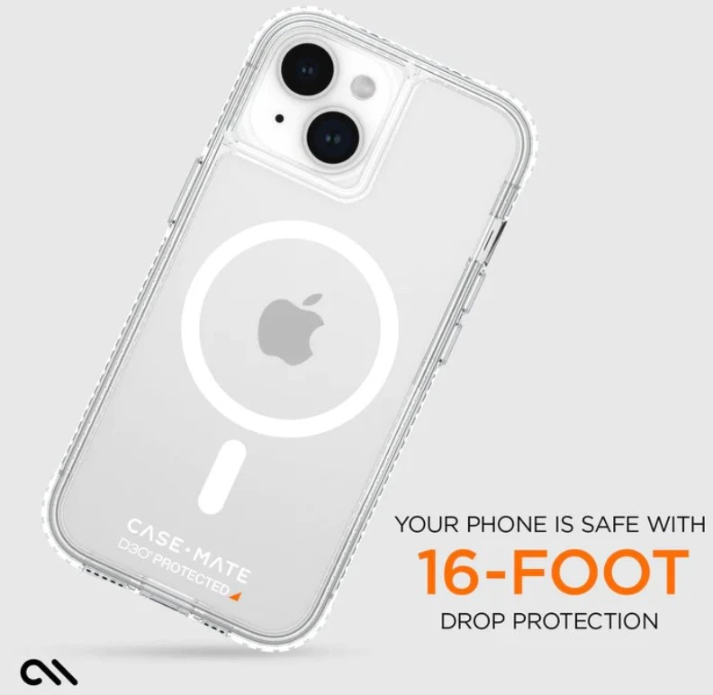 Dėklas Case-Mate Ultra Tough plus D3O MagSafe - Apple iPhone 15 Plus Case Clear