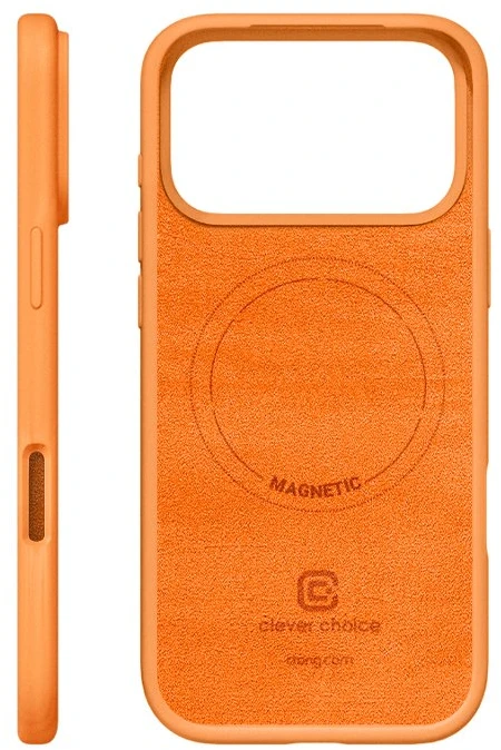 Crong Color Cover Magnetic - dėklas MagSafe Apple iPhone 17 Pro oranžinis