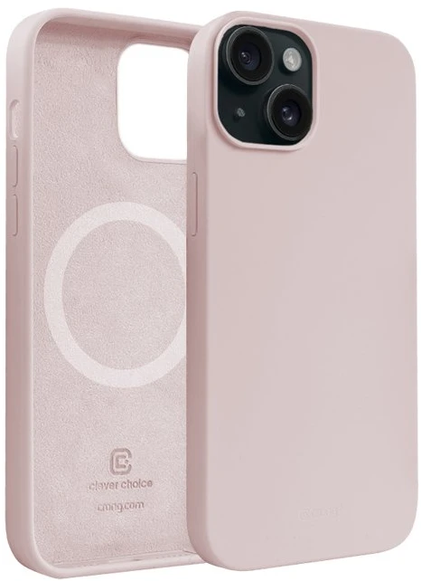 Crong Color Cover Magnetic - dėklas skirtas Apple iPhone 15 MagSafe Sand Rožinė