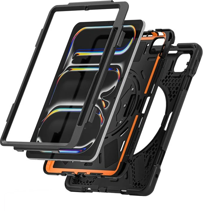 Dėklas Crong Defender Plus iPad Pro 11" M5 / M4, juodas