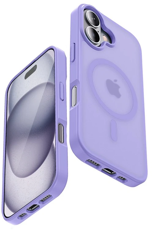 Dėklas Crong Hybrid Matte Magnetic iPhone 17, alyvinis