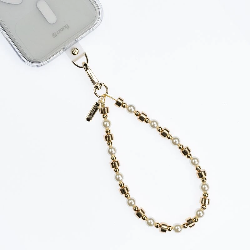 Dėklas Crong Phone Charm Modern Pearls telefono dirželis su perlais