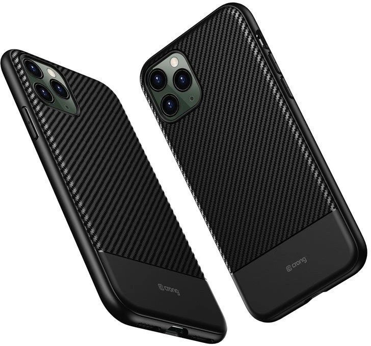 Crong Prestige Carbon Cover - Protective dėklas skirtas Apple iPhone 11 Pro Max Juodas