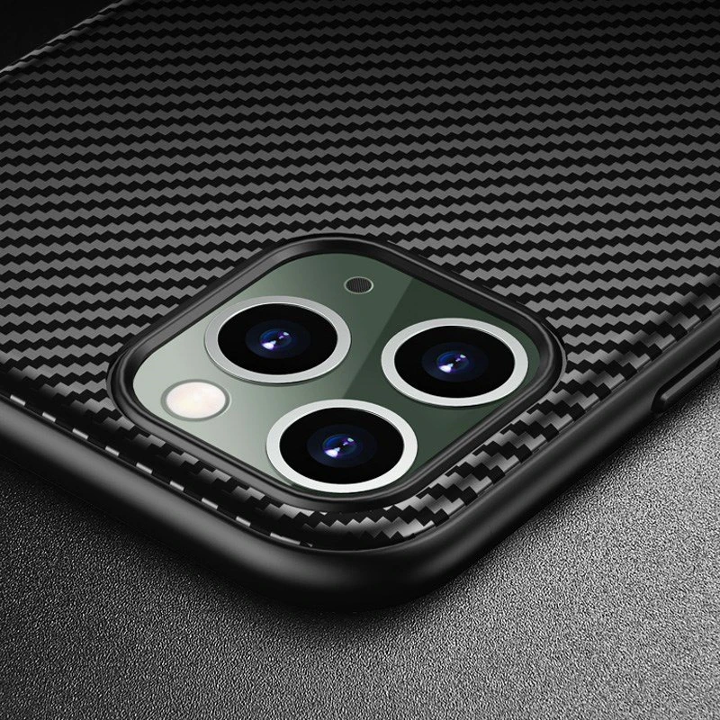 Crong Prestige Carbon Cover - Protective dėklas skirtas Apple iPhone 11 Pro Max Juodas