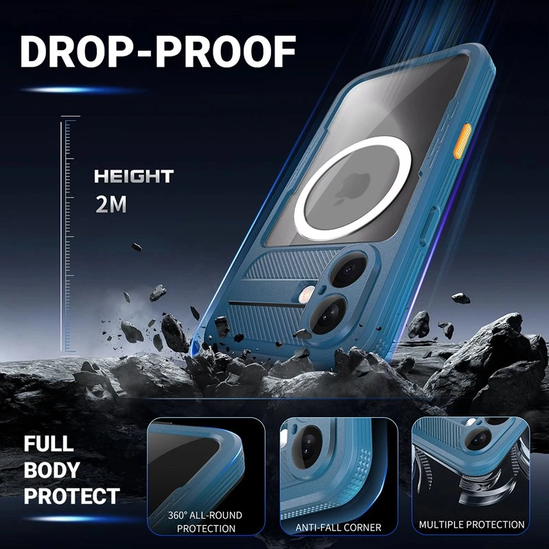 Dėklas Crong Seal Cover iPhone 16 Pro, Marine
