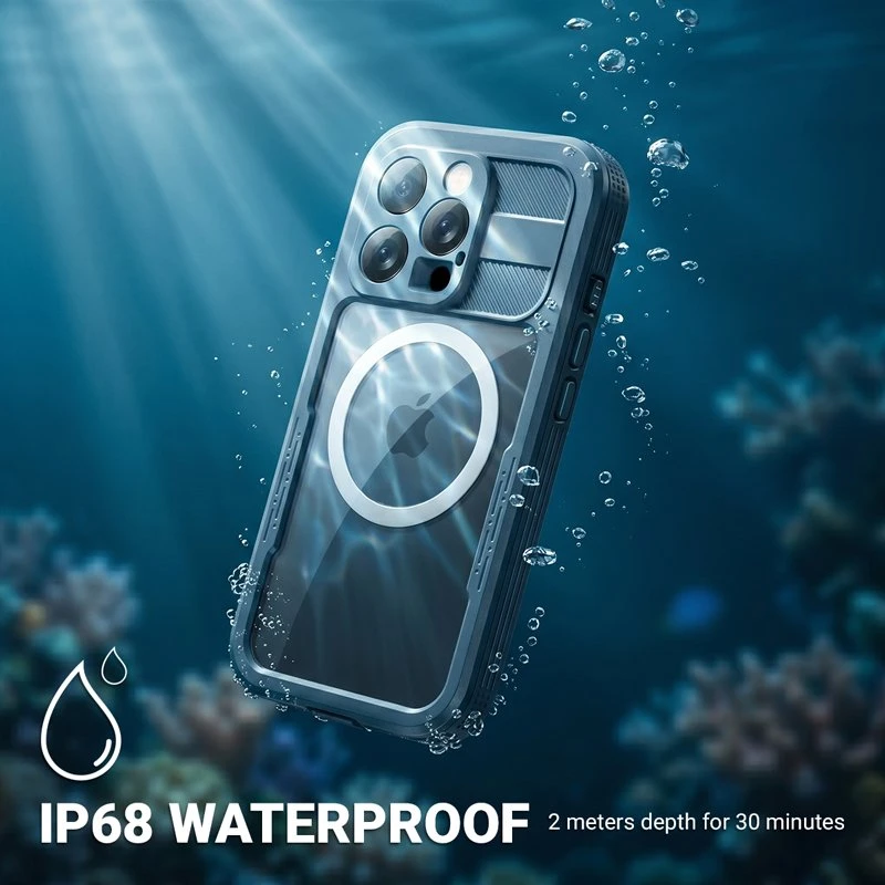 Dėklas Crong Seal Cover iPhone 16 Pro, Marine