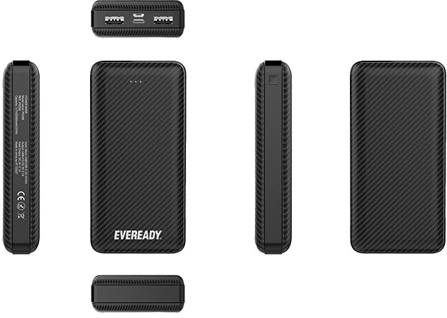 „Eveready PX20B“ – išorinė baterija, 20000 mAh, 2x USB-A, juoda