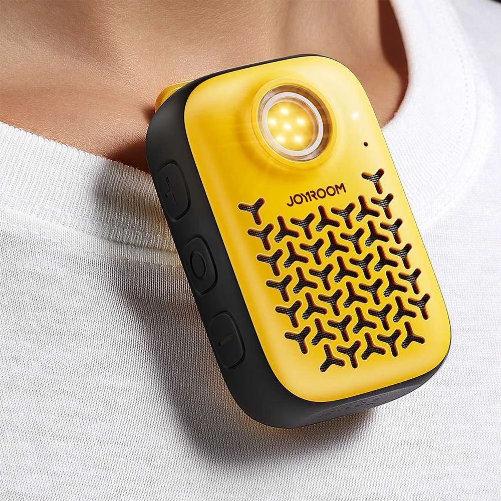 Ausinės Joyroom Maya JR-MS03 nešiojamas „Bluetooth“ garso kalbas su įmontuotu žibintuvėliu, atsparus - geltona