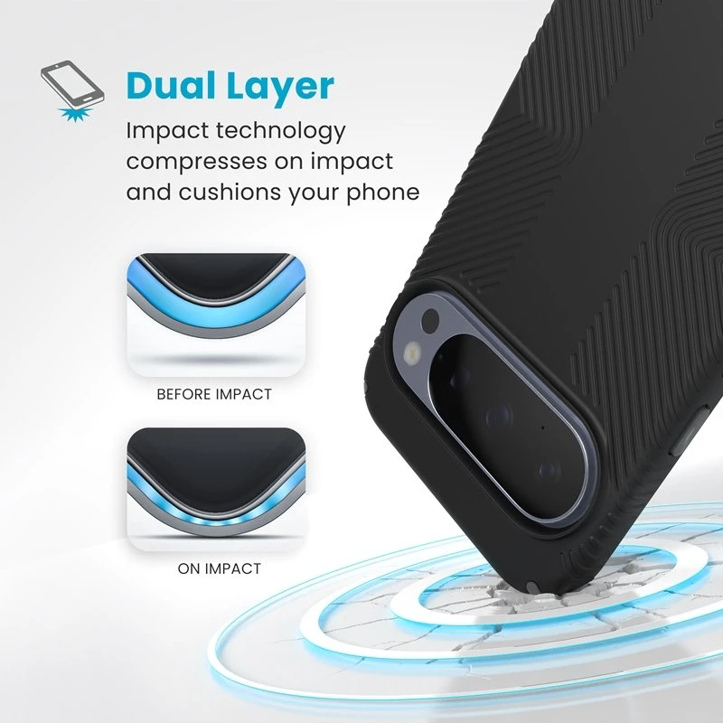 Speck Presidio2 Grip Magnet - dėklas Google Pixel 10 Pro XL Juodas/Slate Pilkas