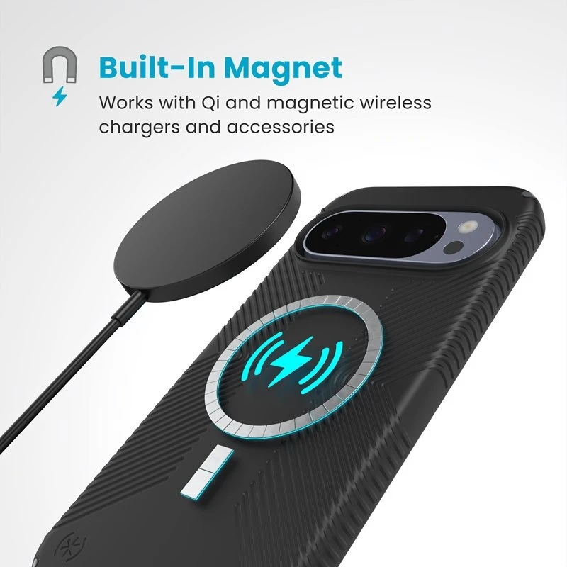 Speck Presidio2 Grip Magnet - dėklas Google Pixel 10 Pro XL Juodas/Slate Pilkas