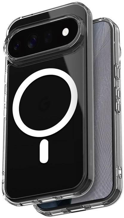 Dėklas Google Pixel 11 Pro Crong Hybrid Clear Magnetic, permatomas