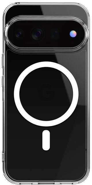 Dėklas Google Pixel 11 Pro Crong Hybrid Clear Magnetic, permatomas