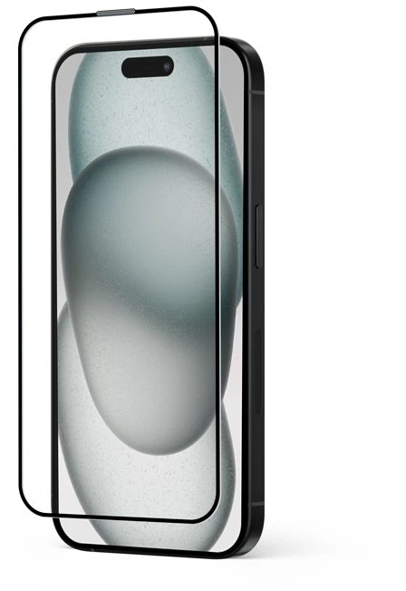 Crong Anti-Bacterial 3D Armour Glass - 9H Full Glue Apsauginis stiklas skirtas Apple iPhone 16 Plus / Apple iPhone 15 Plus + installation frame