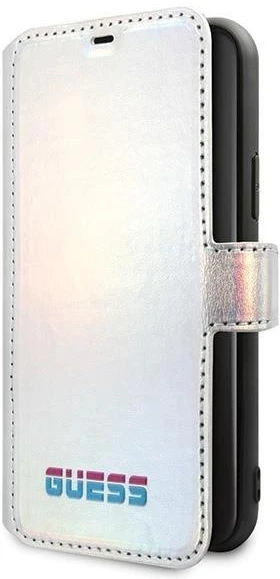 Dėklas [ ] Guess GUFLBKN58BLD iPhone 11 Pro sidabrinis / sidabrinis book Iridescent