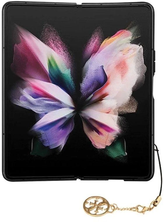 Guess GUHCZFD5GF4GBR F946 Z Fold5 rudos spalvos kietas dėklas 4G Charms Collection