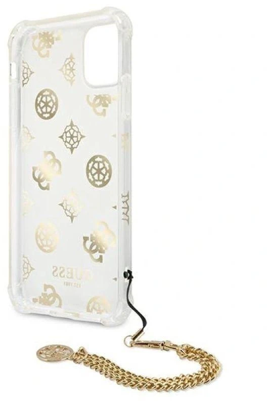 Guess Peony Chain dėklas iPhone 11 Pro telefonui, aukso spalvos