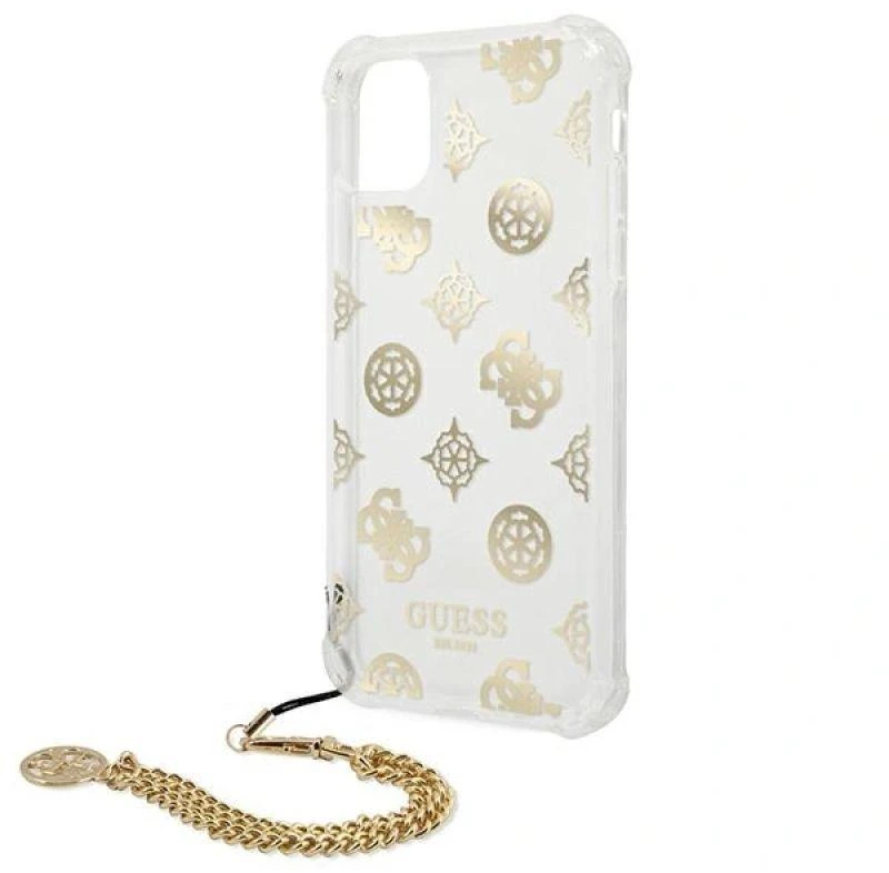 Guess Peony Chain dėklas iPhone 11 Pro telefonui, aukso spalvos
