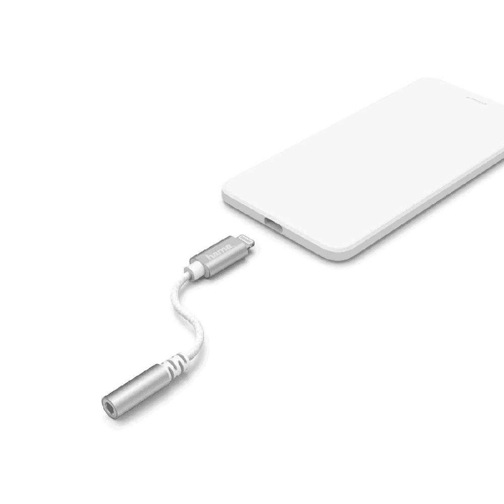 Hama ADAPTER AUDIO, LIGHTNING - 3,5mm JACK WTYK, Baltas