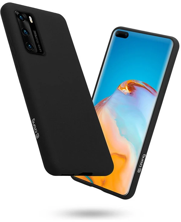 Crong Color Cover - Flexible dėklas skirtas Huawei P40 Juodas