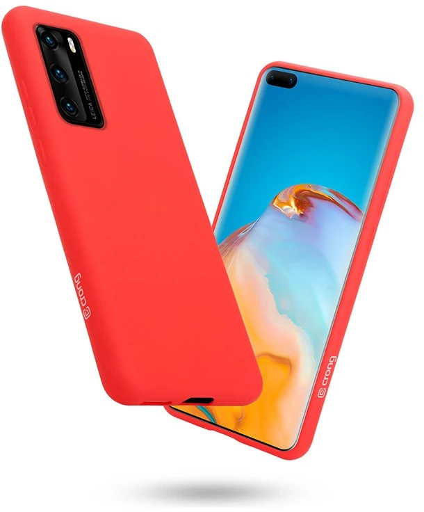 Crong Color Cover - Flexible dėklas skirtas Huawei P40 Raudona