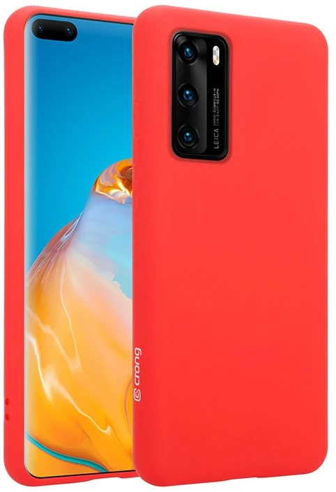 Crong Color Cover - Flexible dėklas skirtas Huawei P40 Raudona