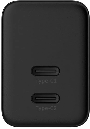 Crong Ultra Compact GaN - Įkroviklis jungiama į tinklą 2x USB-C 35W PD 3.0 su PPS (juoda)
