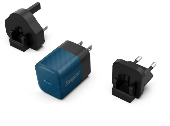 Dėklas Energizer Ultimate - Multiplug EU / UK / US GaN 20W PD mains įkroviklis Mėlyna