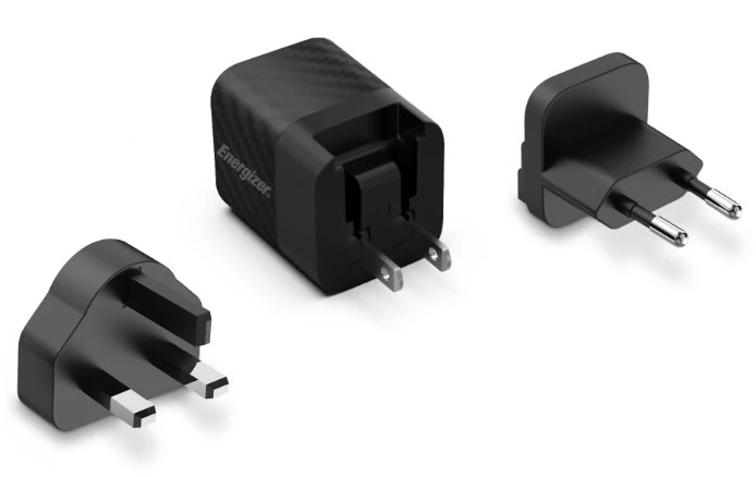 Dėklas Energizer Ultimate - Multiplug EU / UK / US GaN 20W PD mains įkroviklis juodos spalvos