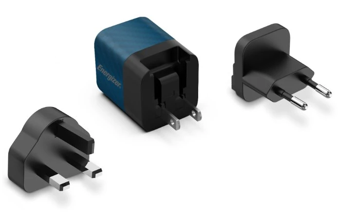 Dėklas Energizer Ultimate - Multiplug EU / UK / US GaN 20W PD mains įkroviklis Mėlyna