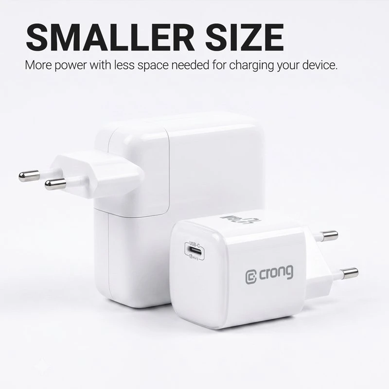 Dėklas Įkroviklis USB-C 40 W Crong NEO GaN, tamsiai mėlynas