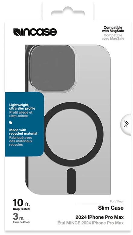 Incase Slim dėklas MagSafe - dėklas Apple iPhone 16 Pro Max Juodas