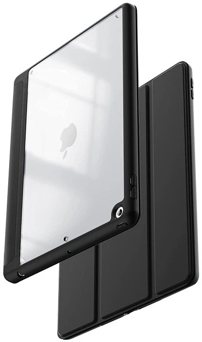 Crong PrimeFolio - dėklas skirtas iPad 10.2” (2021-2019) with stand and Apple Pieštukas charging (Juodas)