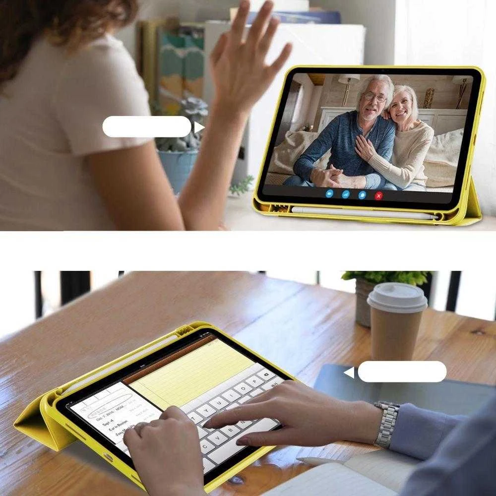 Tech-Protect SC Pen Apple iPad 10.9” 10 / 2022 / 11” 11 / 2025 – dėklas planšetiniam kompiuteriui geltonos spalvos
