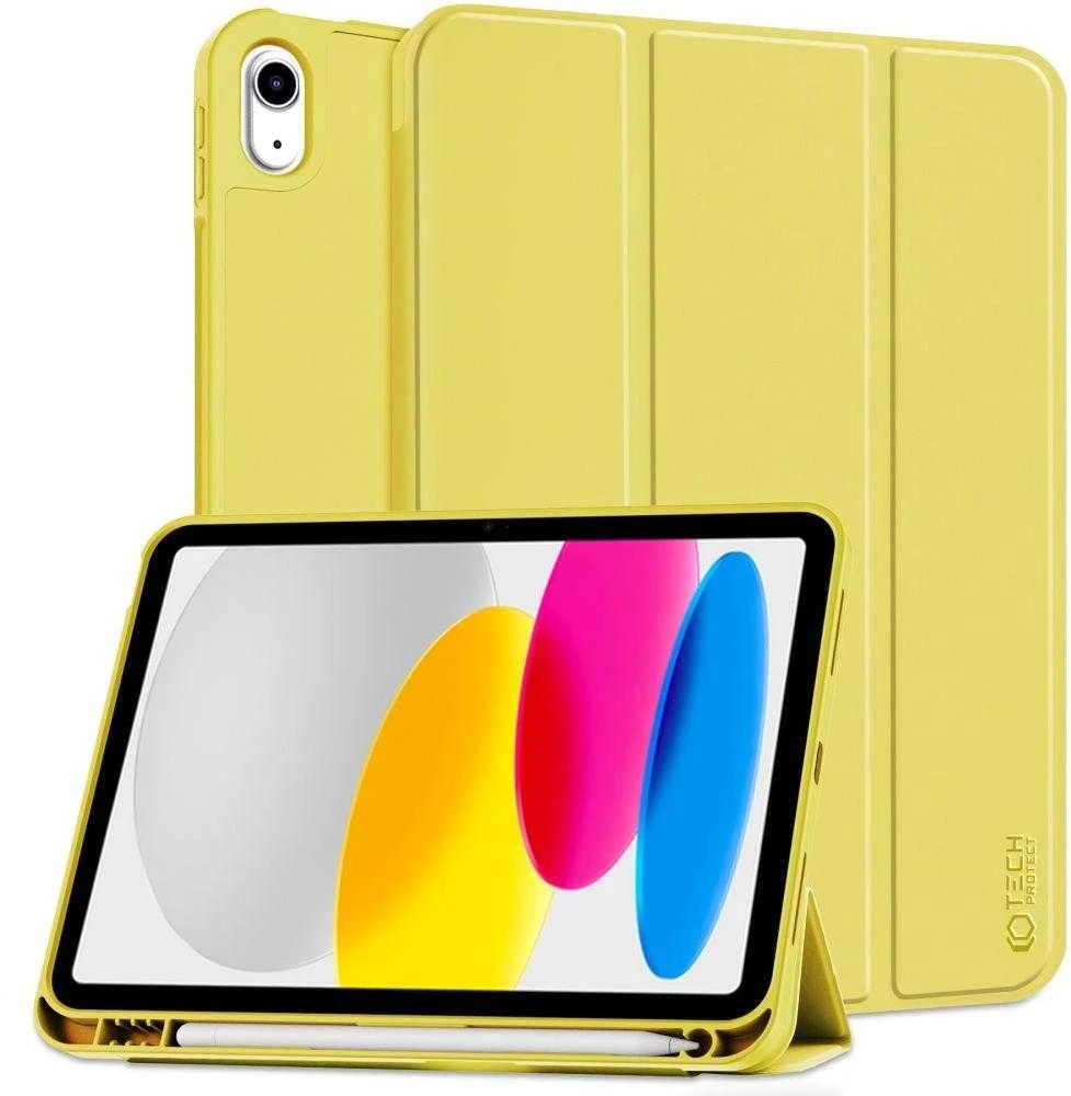 Tech-Protect SC Pen Apple iPad 10.9” 10 / 2022 / 11” 11 / 2025 – dėklas planšetiniam kompiuteriui geltonos spalvos