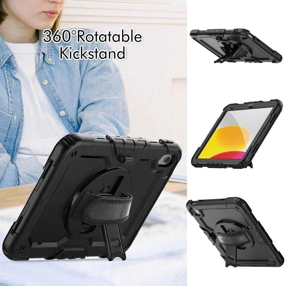 Tech-Protect Solid360 Apple iPad 10.9” 10 / 2022 / 11” 11 / 2025 – dėklas planšetiniam kompiuteriui juodos spalvos