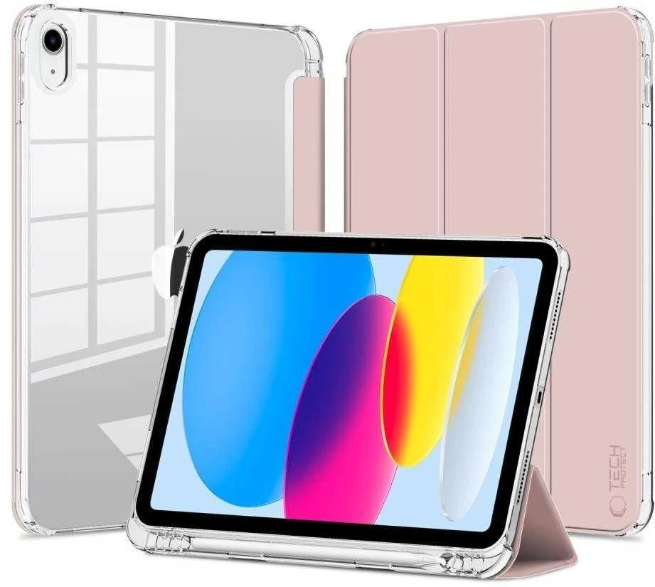 Tech-Protect SC Pen Hybrid Apple iPad 10.9” 10 / 2022 / 11” 11 / 2025 – dėklas planšetiniam kompiuteriui rožinės spalvos