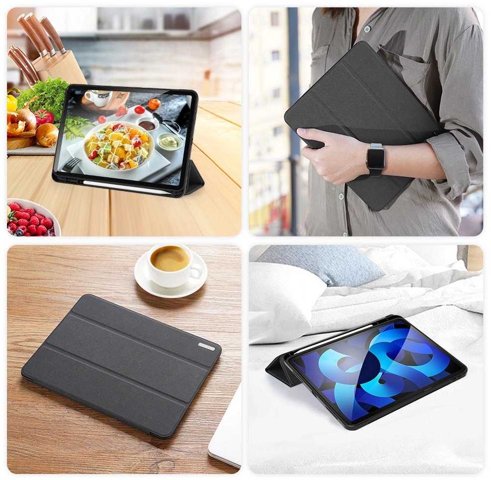Dėklas Dux Ducis Domo Apple iPad Air 4/5/6/7/M4 2020/2022/2024/2025/2026 10.9/11 juodas
