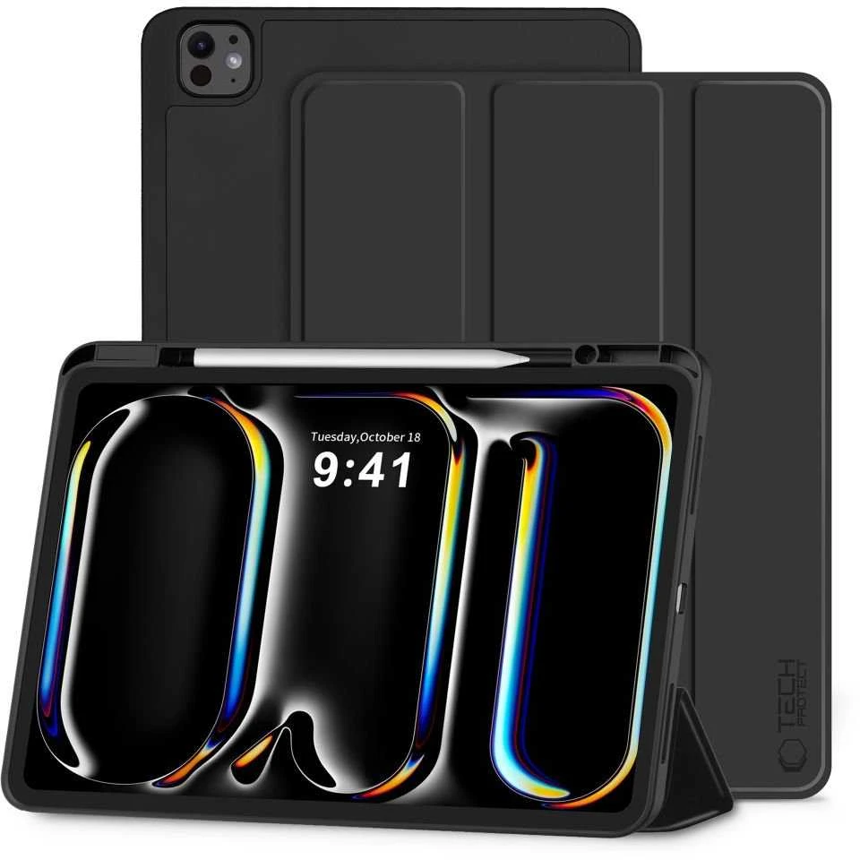 „Tech-Protect SC“ rašiklio dėklas, skirtas „iPad Pro 11“ 5/6 2024–2025 m. – Juodas