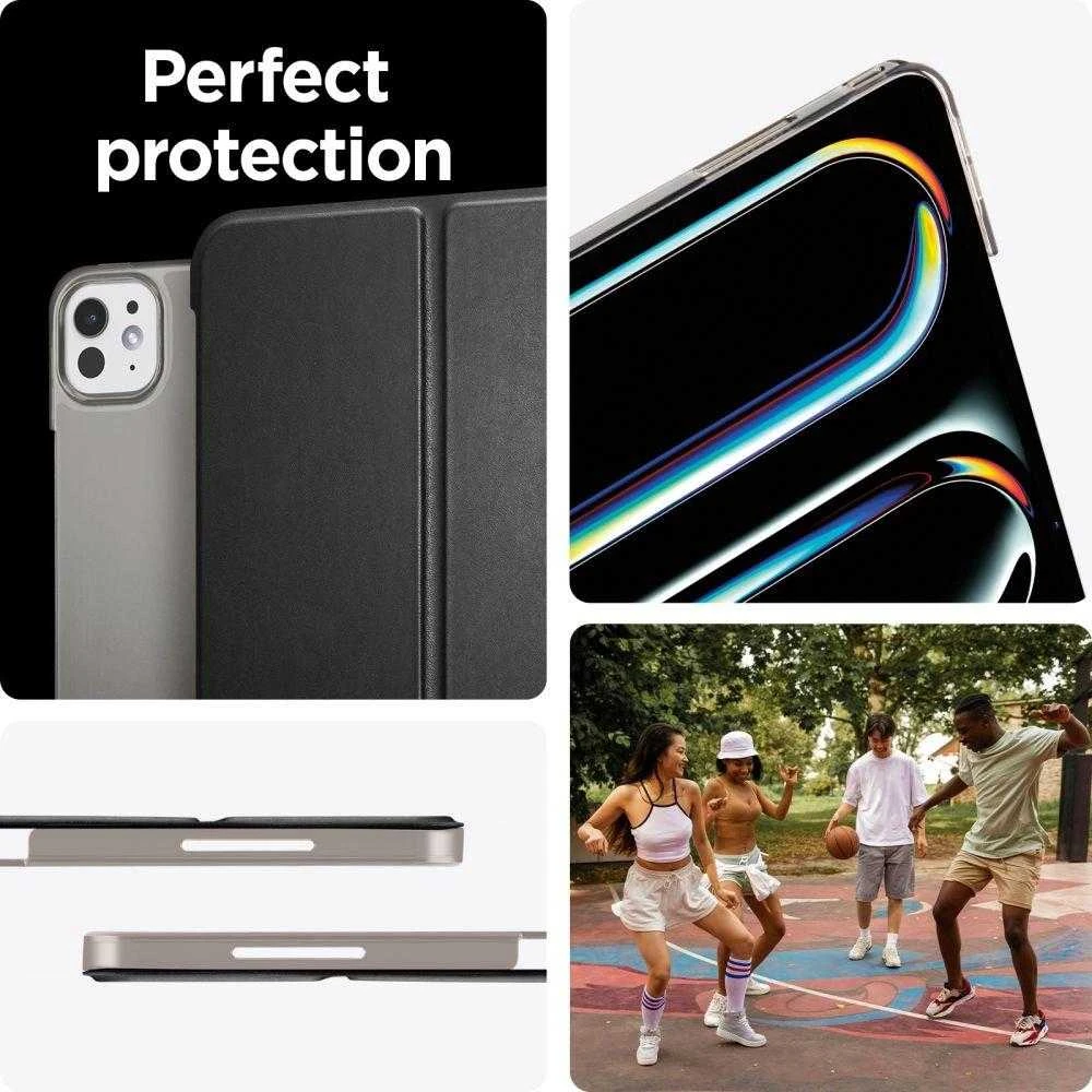 Spigen Smart Fold Apple iPad Pro 13" 2024 dėklas – juodos spalvos